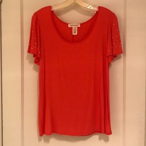 Coral casual top